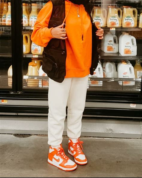 Syracuse Dunk High Ootd Dunks Outfit Orange Shoes Outfit Nike Outfits