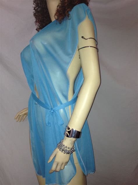Ta Teera Slave Dress Gorean Fantasy Dress Sheer Blue Etsy