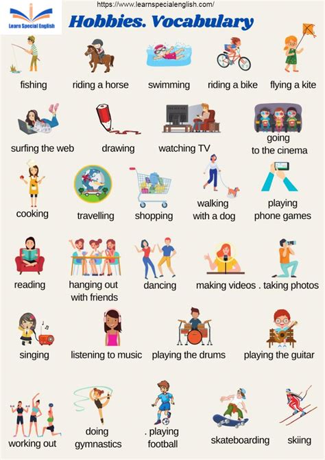 Hobbies Vocabulary That We Use Every Day In English