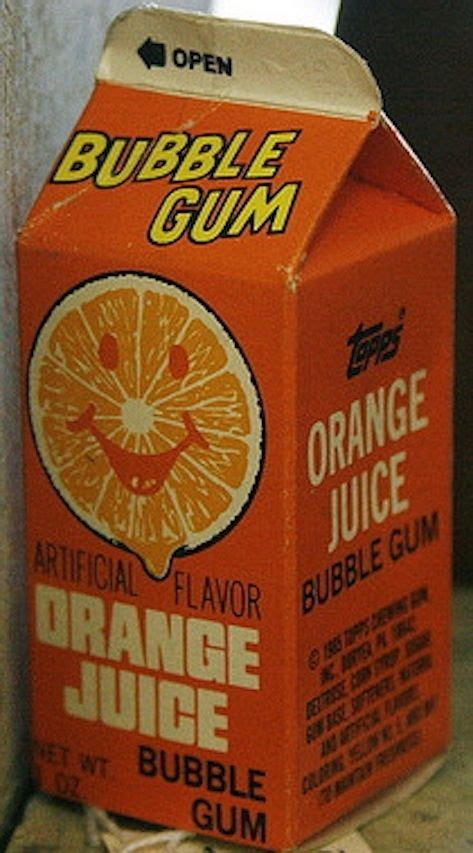 Orange Juice Bubble Gum Childhood Memories Childhood Toys 80s Candy