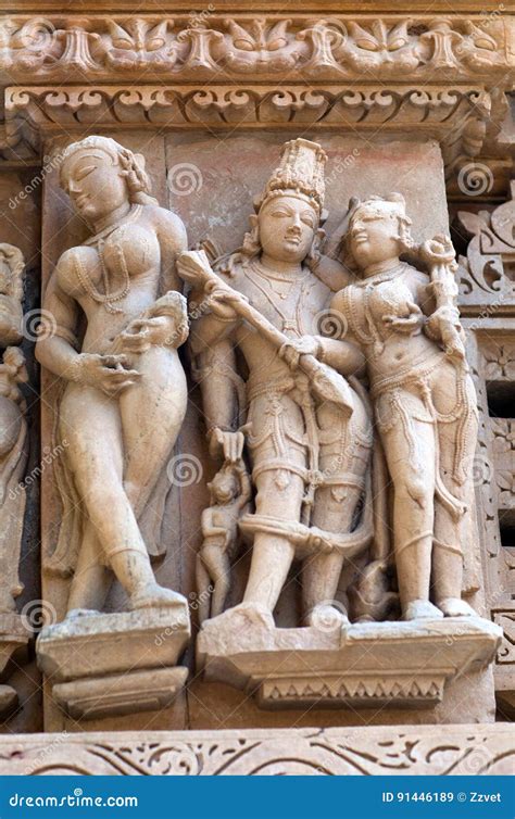 Famous Erotic Temple In Khajuraho India Stock Image Image Of Outdoor Artisan