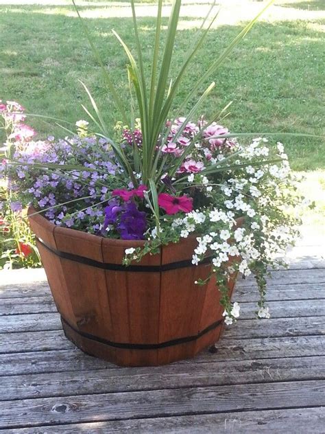 8 Wine Barrel Planter How Tos Guide Patterns Wine Barrel Planter Wine Barrel Garden