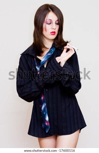 Portrait Sexy Woman Smoking Stock Photo 17600116 Shutterstock