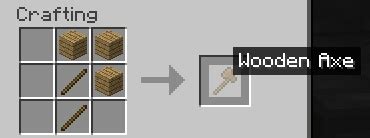 Add pickaxe items to the crafting table. Minecraft review and getting started guide