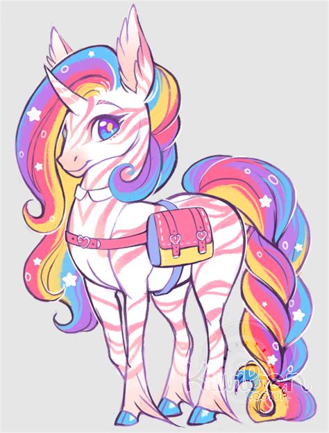 Rainbow Unicorn By Kiwibon Unicorn Drawing Unicorn Wallpaper