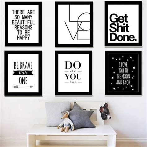 A3 A4 Canvas Print Postermotivational Quotes Wall Hanging For Home