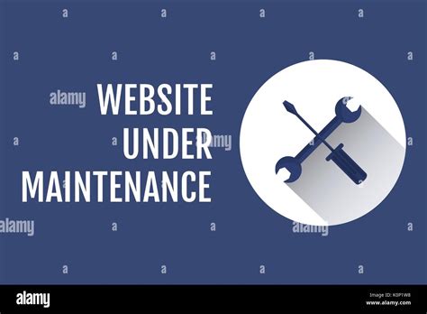 Digital Composite Of Website Under Maintenance Text With Tools Graphics