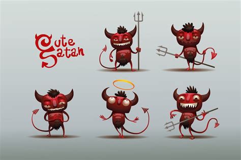 Cute Satan Custom Designed Illustrations ~ Creative Market