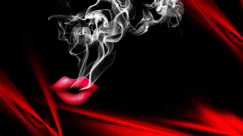 Lips And Smoke Wallpaper By Tiinane On Deviantart