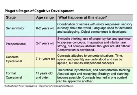 The Fourth Stage Of Piagets Theory Of Cognitive Development The