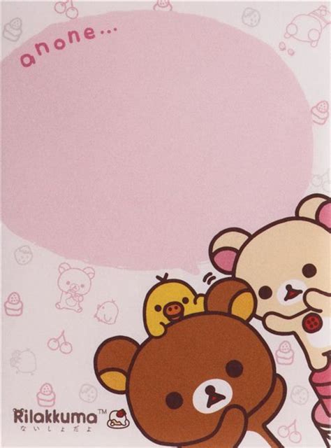 Cute Pink Rilakkuma Bear Cake Mini Note Pad San X Hojas Para Imprimir