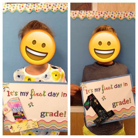 First Grade Interactive First Day of School Poster! | First day of school, School posters, First 