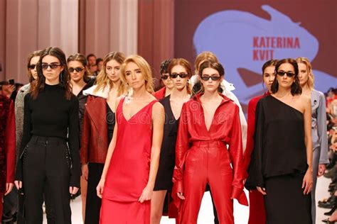 ukrainian fashion week fw18 19 in kyiv editorial image image of group kvit 109864595