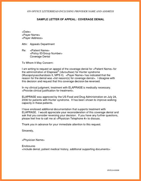 Writing An Appeal Letter To A Health Insurance Company Besttemplates234