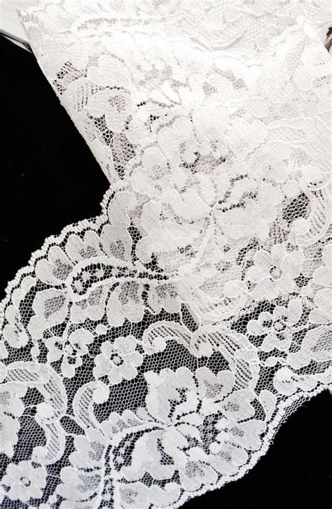 White Lace Vintage Floral Galloon Embroidery Soft Lace Etsy
