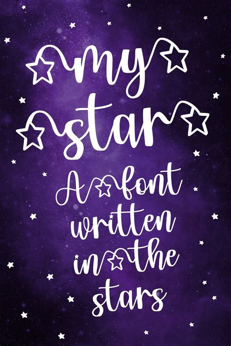 My Star A Font Written In The Stars 694759 Handwritten Font