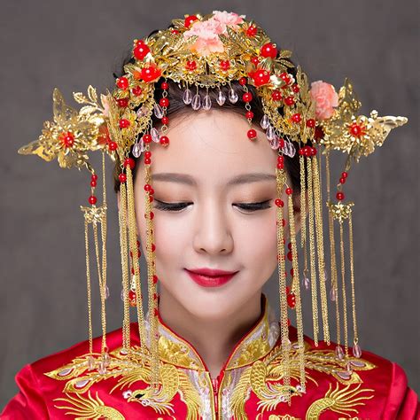 Chinese Traditional Classical Wedding Hair Accessories Set Headdress