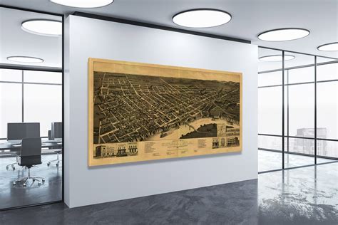 Perspective Map Of Selma Alabama 1887 Canvas Wrap