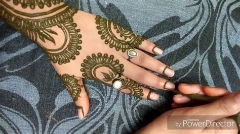 Stylish Back Hand Round Mehndi Designs