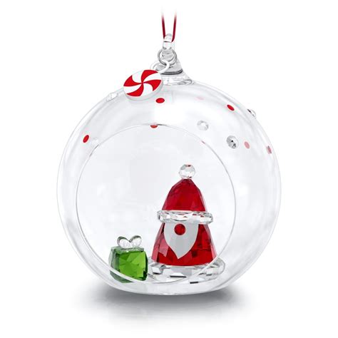 Swarovski Holiday Cheers Ball Ornament Santa Claus Crystal Sculpture