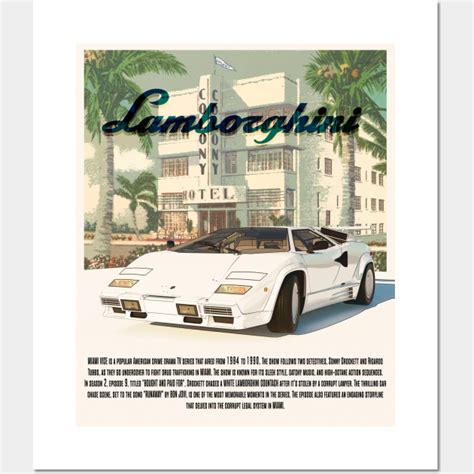 Miami Vice Forever Countach Colony Miami Posters And Art Prints