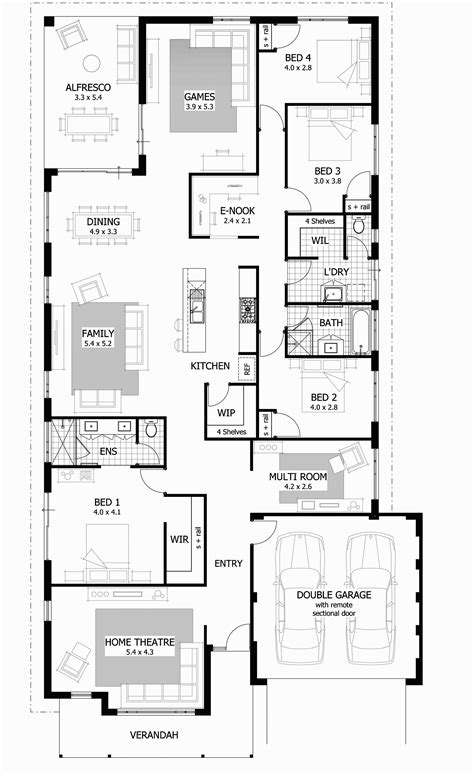 21 Stylishly Floor Plan 2 Story Rectangle That So Artsy Narrow