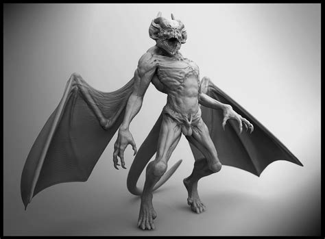 Gargoyle By Mutte696 Gargoyles Dark Creatures Digital Sculpture