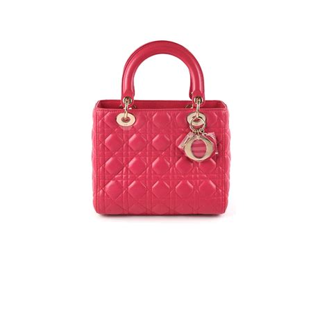 christian dior medium lady dior pink the purse affair