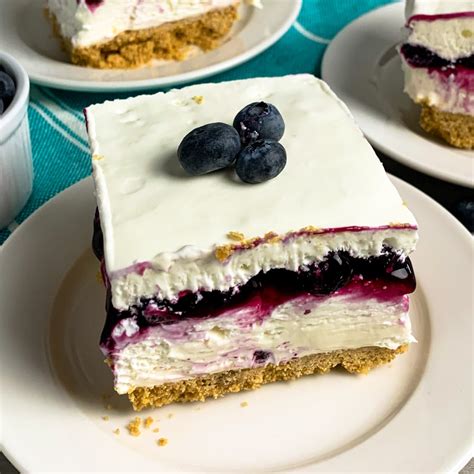 No Bake Blueberry Cheesecake Bars Modernmealmakeover Com