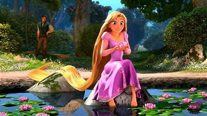 Tangled Rapunzel Cartoon Wallpapers Disney Background Water
