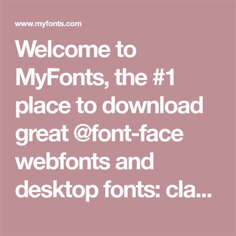 Welcome To Myfonts The 1 Place To Download Great Font Face Webfonts