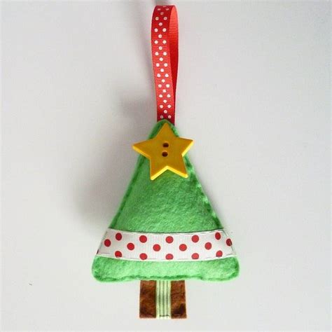 Large Felt Christmas Decorations Handmade By Paper And String