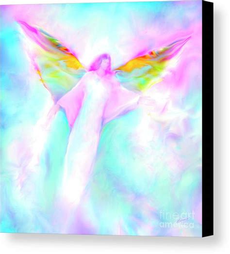 Archangel Gabriel In Flight Canvas Print Canvas Art By Glenyss Bourne