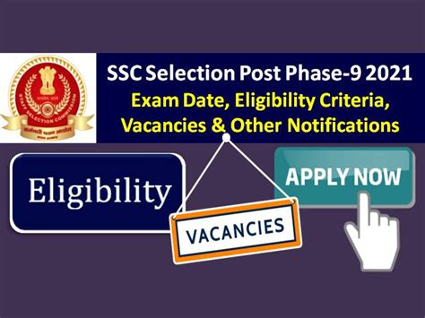 Ssc Phase 9 Selection Post 2021 Recruitment Update Exam Date 3261