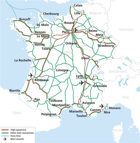 Cartina Ferroviaria Francia Cartina