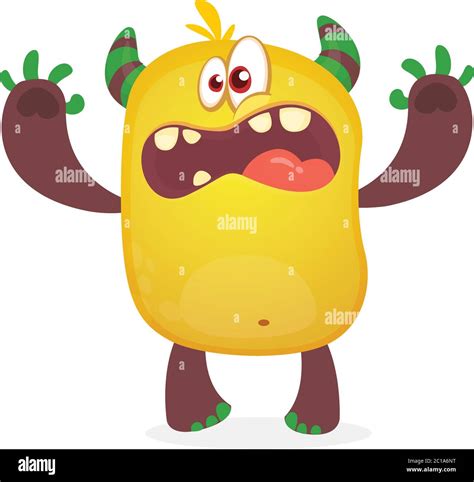 Cute Furry Orange Monster Vector Troll Character Design For Children