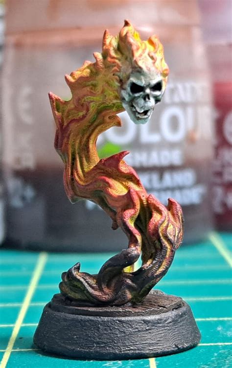 Flameskull Miniature Dnd E Pathfinder Hand Painted Etsy