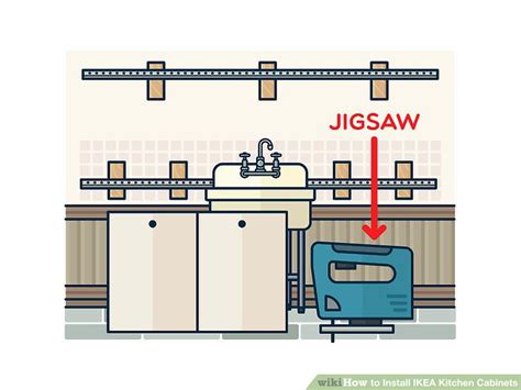 For upper and tall cabinets: How to Install IKEA Kitchen Cabinets (with Pictures) - wikiHow