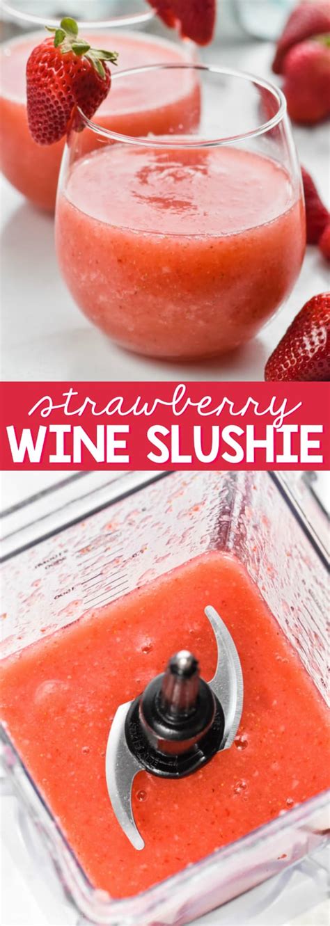 Strawberry Wine Slushies Shake Drink Repeat