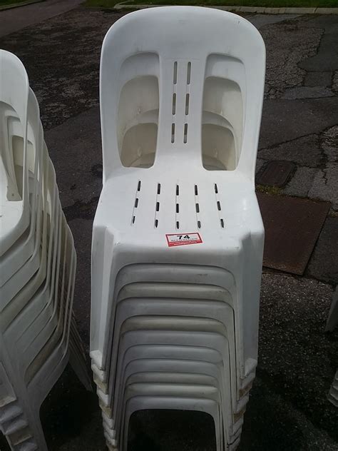Plastic Stackable Outdoor Chairs White Quantity Of 11