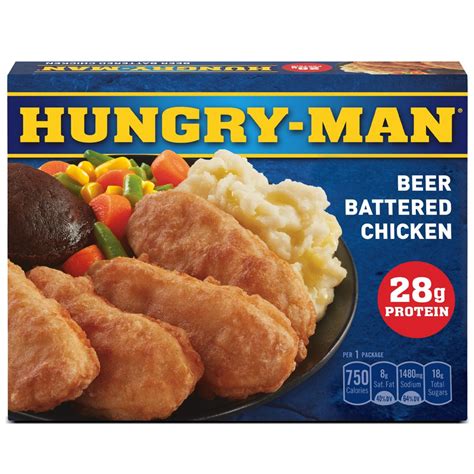 Hungry Man Beer Battered Chicken Frozen Dinner 16 Oz