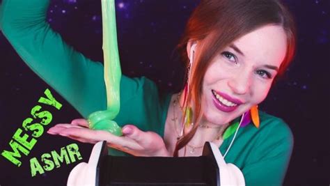 Fun Asmr Slime Giggles And Weird Faces Sticky Sounds Sticky Ear