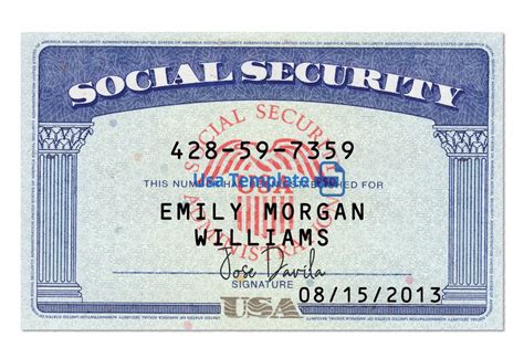 Generate random valid social security numbers. USA Social Security Card psd Template: SSN Psd Template