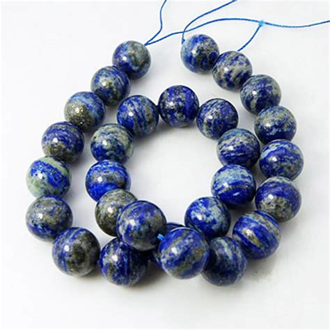 Natural Lapis Lazuli Gemstone Round Beads Grade Aaa Sold By 15 Inch