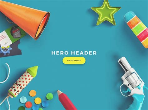 Premium Psd Colourful Heroheader Custom Scene Generator