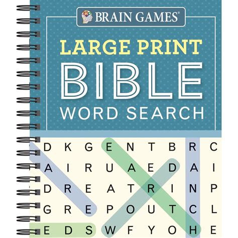 Brain Games Brain Games Large Print Bible Word Search Blue Other