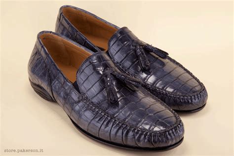 Pin Su Alligator Skin Loafers 31174 Stone Mocassini Alligatore 31174