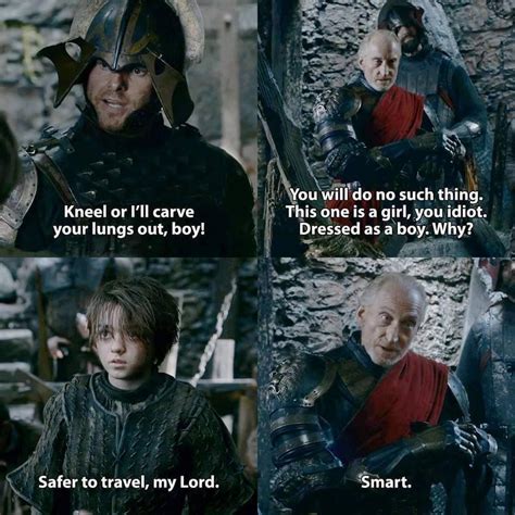 Tywin Lannister Arya Stark Game Of Thrones Meme Got Game Of