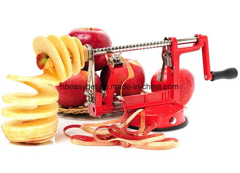 China Apple Peeler Corer Slicer Machine With Vacuum