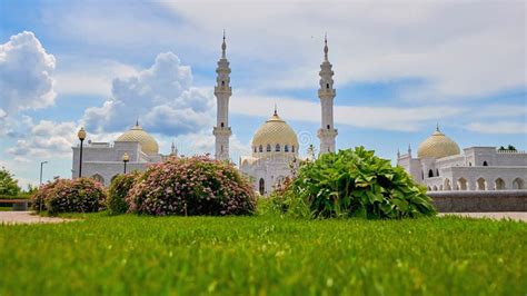 Bellissima Moschea Bianca In Bulgaria Repubblica Del Tatarstan Russia